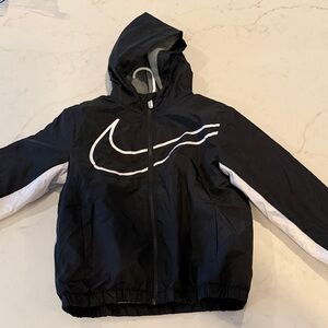 Nike Kids Black and White Raincoat